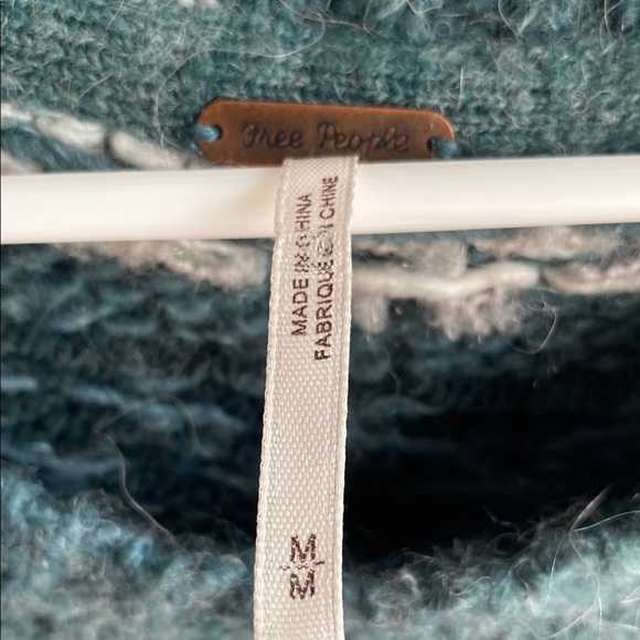 Free People Blue and White Crew Neck Sweater - Picture 2 of 6